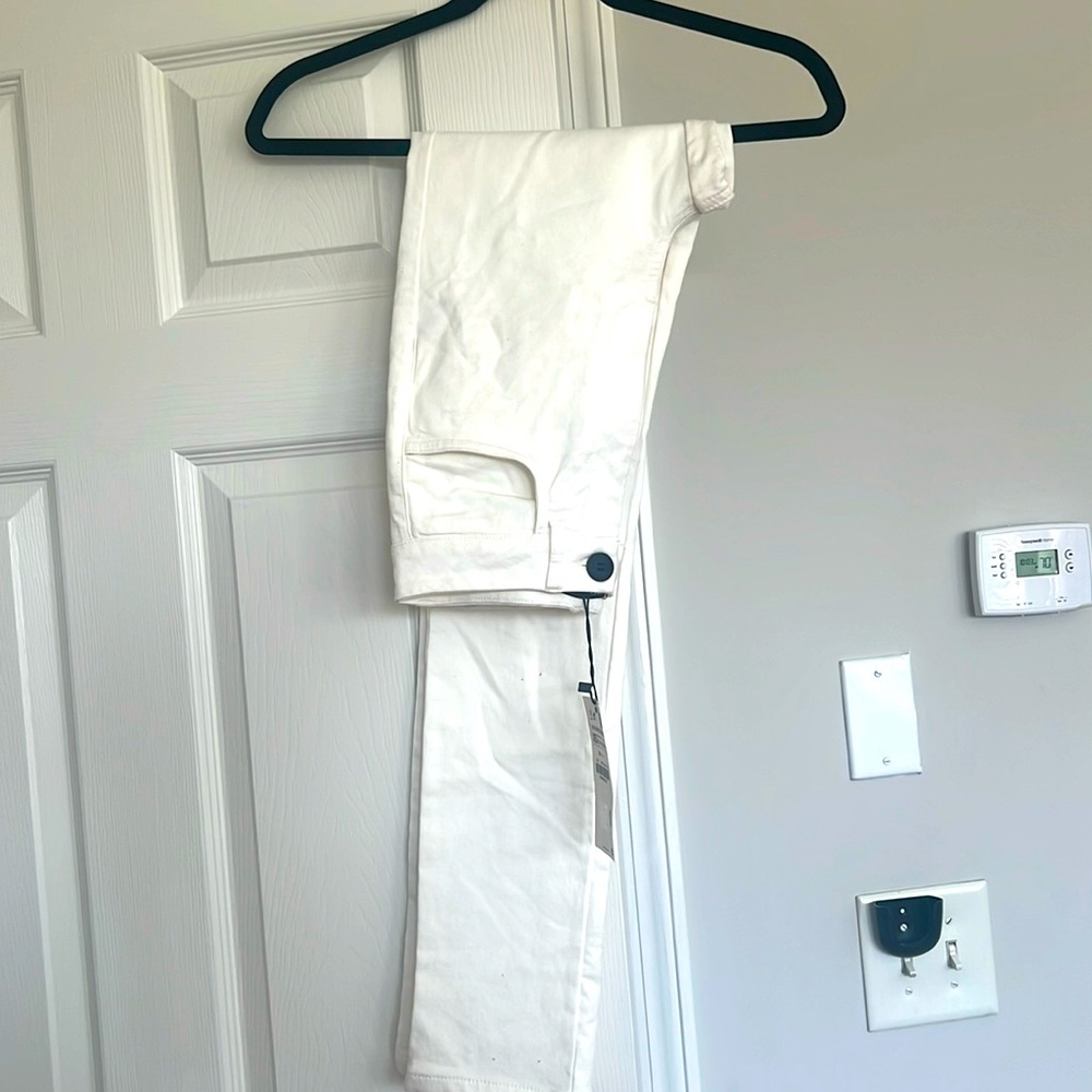 Zara white high-rise skinny jeans